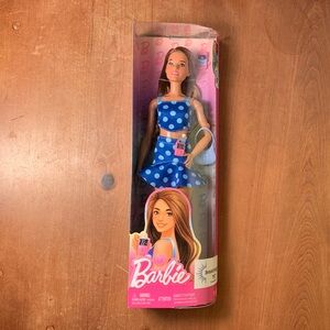 Barbie Fashionista 242 Diabetic Blue and White Polka Dot Outfit NIB